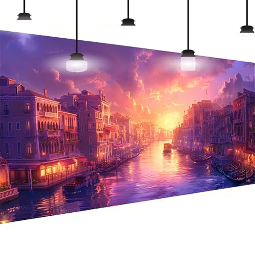 Venedig Diamond Painting Groß XXL 80 X 160cm, DlY Venedig Diamant Painting Bilder Kinder, Full drill Daiments Malerei Erwachsene, 5D Diamond Art Mosaic Bastelset Kunst Malerei Stickerei Dekor P-9H von BEIJUYHU