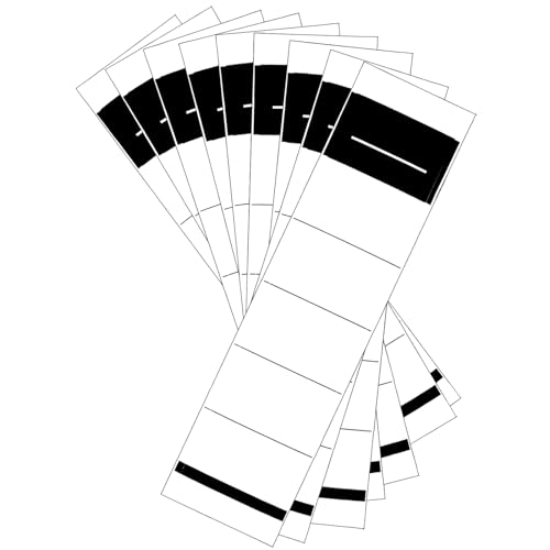 100 Stück Ordner Etiketten Selbstklebend Breit Ordnerrücken Aufkleber Weiß Ordner Rückenschilder Selbstklebend 5.4 * 19cm für 8 cm Breit Ordner von BEIMEIII