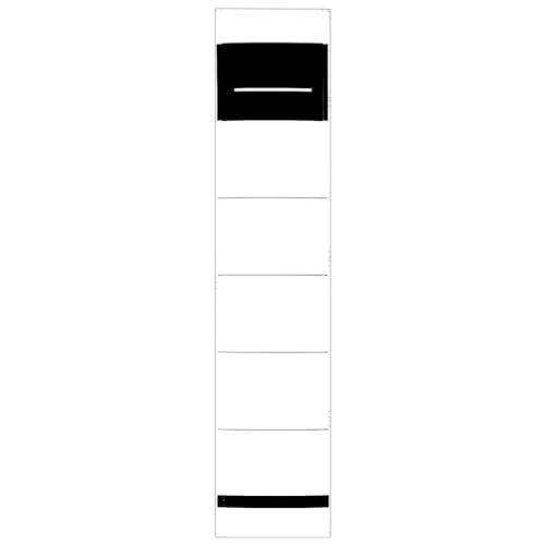 50 Stück Ordner Etiketten Selbstklebend Schmal Ordnerrücken Aufkleber Weiß Ordner Rückenschilder Selbstklebend 3.6 * 19cm für 5 cm Schmale Ordner von BEIMEIII