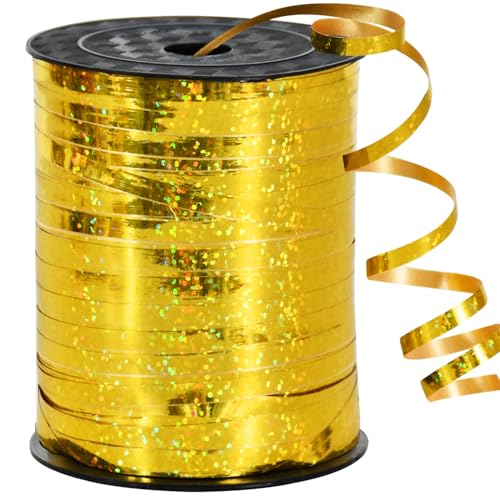 500 Meter Gold Ballonband Geschenkband Geschenkverpackung für Party Festival Art Craft Dekor Florist Blumen Dekoration von BEISHIDA