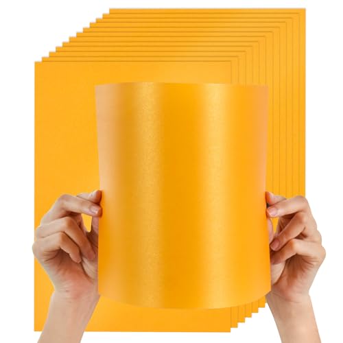 BEISHIDA 30 Blatt goldenes Kartonpapier, 21,6 x 27,9 cm, schimmerndes Kartonpapier, 250 g/m², Premium-Bastelpapier für Einladungen, Lebenslauf, Zertifikate, DIY-Kunstprojekte, Grußkarten von BEISHIDA