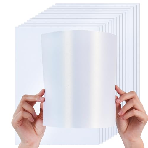 BEISHIDA 30 Blatt weißes Kartonpapier, 21,6 x 27,9 cm, schimmerndes Kartonpapier, 250 g/m², Premium-Bastelpapier für Einladungen, Lebenslauf, Zertifikate, DIY-Kunstprojekte, Grußkarten von BEISHIDA