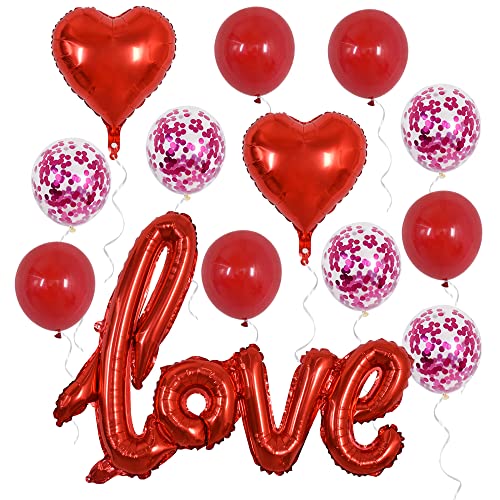 Love Balloon Buchstabe Rot Herz Luftballons von BEISHIDA