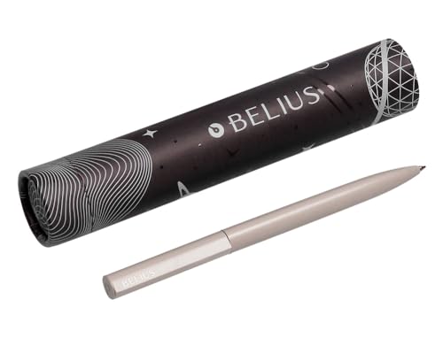 BELIUS Kugelschreiber Rocket B Aluminium Farbe MINIMALISTISCHER GRAU TINTE BLAU TINTE ZYLINDRICA von BELIUS