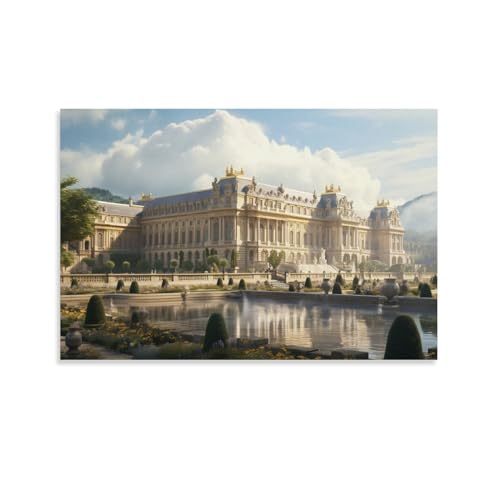 Kunst des Schlosses Versailles – Reproduktion von Ölgemälden, moderner Giclée-Leinwanddruck, Kunstwerke, Bilder auf Leinwand, Wandkunst für Heimbüro-Dekorationen, 50 x 75 cm (20 x 30 Zoll) von BELJE