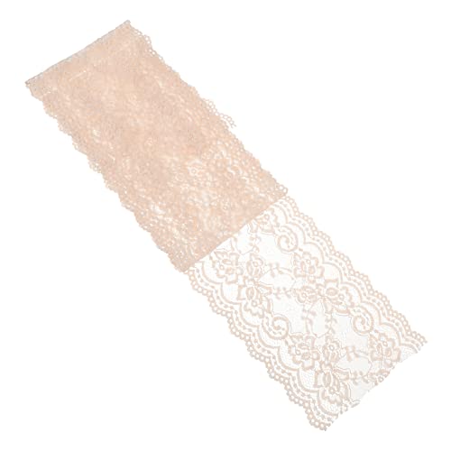 1 Rolle Blumenspitze Spitzenstoff breite Spitze Hochzeit Spitze Stretch-Spitzenband Spitzenband nylons elastisches tape Spitze zum Nähen elastische dehnbare Spitze Beige BELLIFFY von BELLIFFY