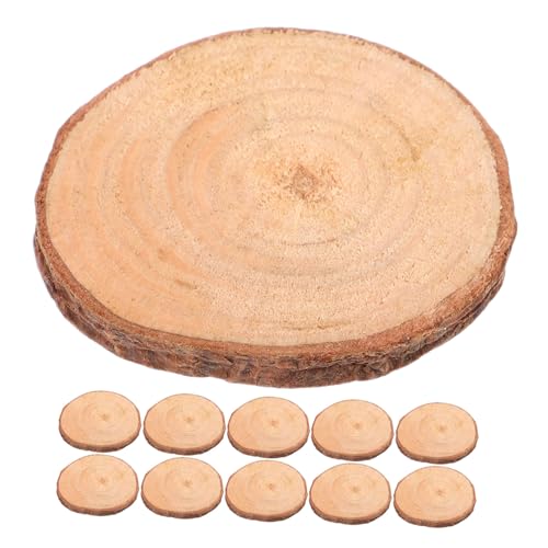 1 Satz 40 Stk ovale Holzspäne Stand dekorativ künstliche Blumen Blütenblätter Dekoration gefälscht rustikale rundhölzer hochzeitsdeko holzscheiben selber machen Holzspan hölzern BELLIFFY von BELLIFFY