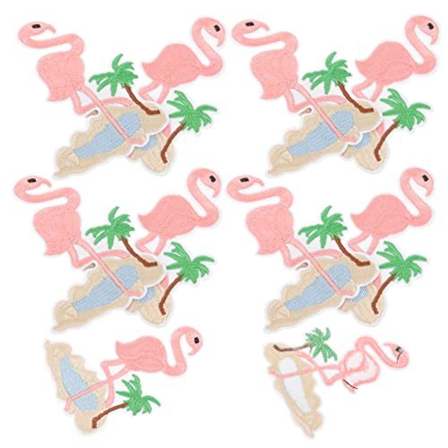 10st Flamingo-patch Flamingo-kleidungsflicken Aufnäher Mit Flamingo-stickerei Applikation Nähen Abzeichen Annähen Diy-applikationen Gestickt Kleidungsdekor Flamingo-aufkleber Stoff BELLIFFY von BELLIFFY