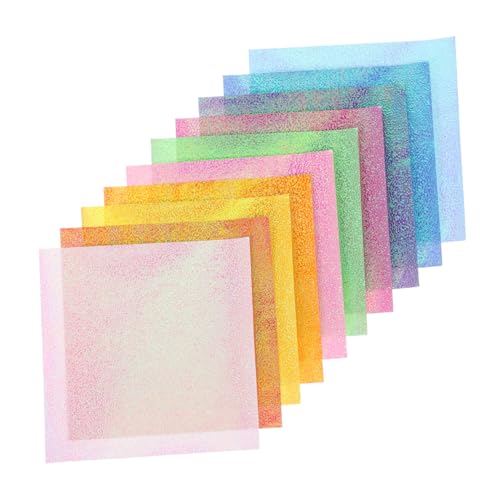 50 Stück Perlmuttfarbenes Handgemachtes Origami Bastelpapier Verdicktes Faltpapier Pastellpapier Glitzerpapier Bastelpapier Dekoratives Faltpapier Malpapier Bastelpapier BELLIFFY von BELLIFFY