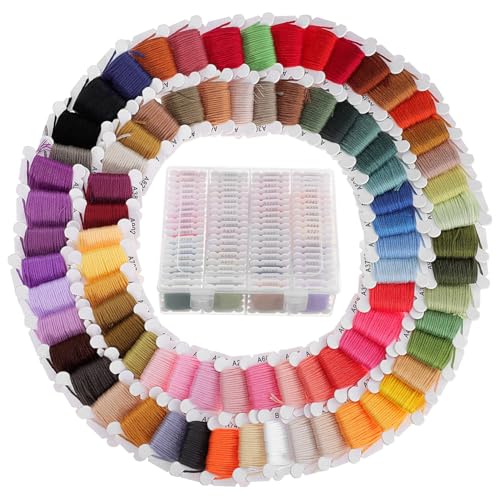 BELLIFFY 1 Karton 80 Nähgarn Mehrfarbiges Stickgarn Garnsatz Für Polyester-stickmaschinen Stickgarn Nähen Stickgarn Regenbogen Stickgarn Freundschaft Stickgarn-kit Bastelschnur Nähen von BELLIFFY