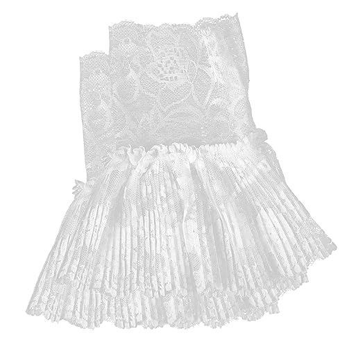 BELLIFFY 1 Paar Baumwollspitzendekoration Ärmel Frauen kleiden Zubehör Braut abnehmbar Handgelenkmanschetten Hemdmanschetten für Damen dekorative Manschette Chiffon Weiß BELLIFFY 1 Paar Baumwollspitzendekoration Ärmel Frauen kleiden Zubehör Braut abnehmbar Handgelenkmanschetten Hemdmanschetten für Damen dekorative Manschette Chiffon Weiß von BELLIFFY