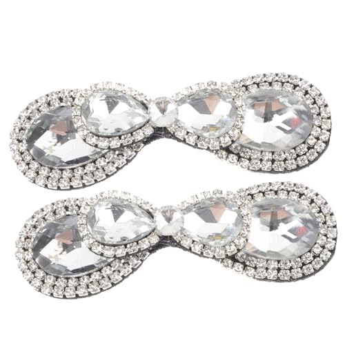 BELLIFFY 1 Paar Bogenschuh Schleifendekoration Dekorative Schuhclips Schuhschleifen Schuhclips Für Hochzeiten Schuhschnallen Für Mädchen Hochzeitsschmuck Strasssteine Silver von BELLIFFY