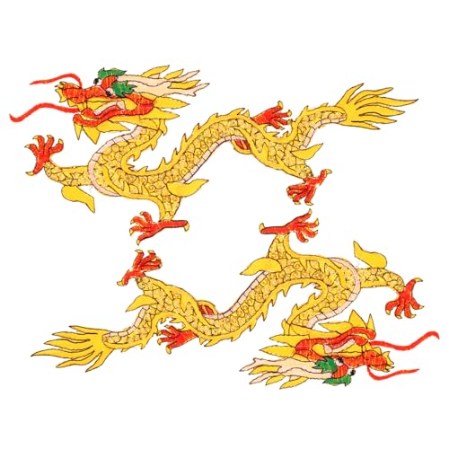 BELLIFFY 1 Paar Drachenförmiger Stoffaufnäher Stoffaufkleber Reparaturflicken Nähen Drachen-stickapplikation Drachen-patches Praktische Mantelflicken Kleine Kleiderflicken Hut-patch Yellow von BELLIFFY