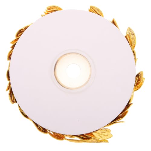 BELLIFFY 1 Rolle Blattgewebe Weinrebendekor glitzernde Paillettenbänder DIY Bastelband Weinreben-Dekor Weingirlande seidenband ribbon decor Bowknot-Zubehör Schleifenzubehör Polyester Golden von BELLIFFY