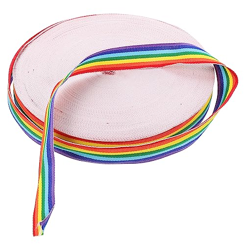 BELLIFFY 1 Rolle Buntes Regenbogenband Regenbogen-Geschenkband Regenbogen-Haarband Hochzeitsdeko kräuselband weihnachtsdeko hochzeitsgeschenke dekoratives Geschenkband zartes Blumenband von BELLIFFY