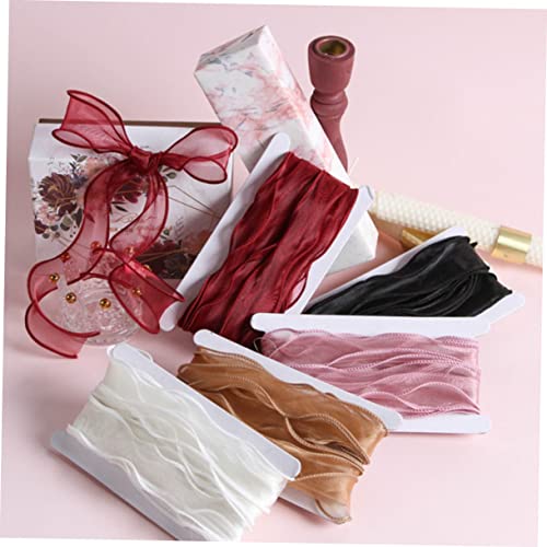 BELLIFFY 1 Rolle Diy Garnband Organza-spitzenbesatz Weihnachtsgeschenkband Diy Dekor Tüllband Basteln Transparentes Weihnachtsband Bänder Dekor Spitzenband Polyestertuch von BELLIFFY