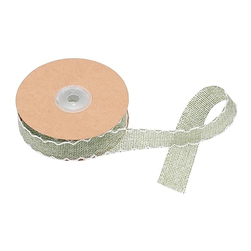 BELLIFFY 1 Rolle Hanfoptik Gepolstert Geschenkband Heimzubehör Diy-bänder Tüllband Sackleinenband Zum Verpacken Von Geschenken Dekoratives Zierband Bänder Korbdekor Polyester Green von BELLIFFY