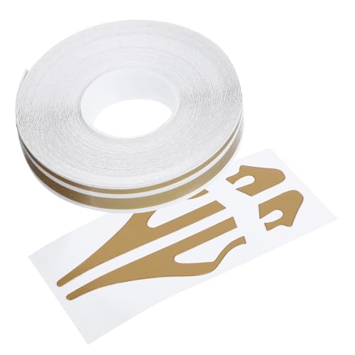 BELLIFFY 1 Rolle Körperaufkleber Klebeband Aufkleber Auto Bänder Körperband Auto-aufkleber Stickbilder Autoaufkleber Streifenband-aufkleber Pin-striping-streifen Autozubehör Papier Golden von BELLIFFY