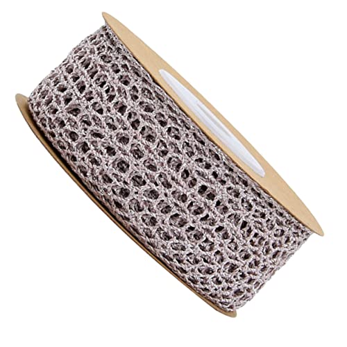 BELLIFFY 1 Rolle Mesh-geflecht-seil Hochzeitsdekorationen Metallgitter Paketband Netzband Poly-mesh-band Blumenbandbesatz Geschenkband Dekorativer Bandbesatz Geschenkbänder Band Seil Rosa von BELLIFFY