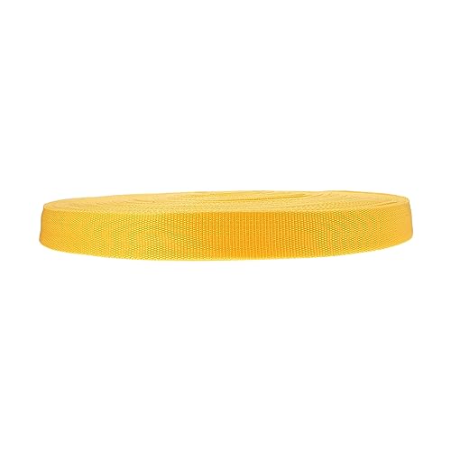 BELLIFFY 1 Rolle PP-Gurtband in Leinwandbindung Kleidung Gurtband Outdoor-Gurtband Multi-Gurtband schultergurt rollmaßband Tasche Gürtel multifunktionales PP-Gurtband Polypropylen Yellow von BELLIFFY