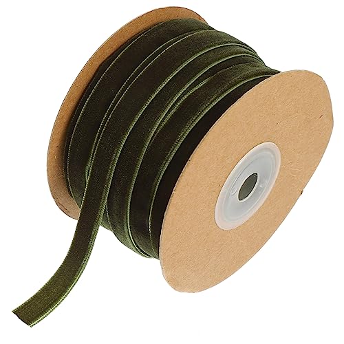 BELLIFFY 1 Rolle Samtgewebe Grüne Luftschlangen Weihnachtsbänder Geschenkband Präsentieren Hochzeitsdekorationen Für Die Zeremonie Haushaltswaren Wohnkultur Party-packband Polyester Green von BELLIFFY