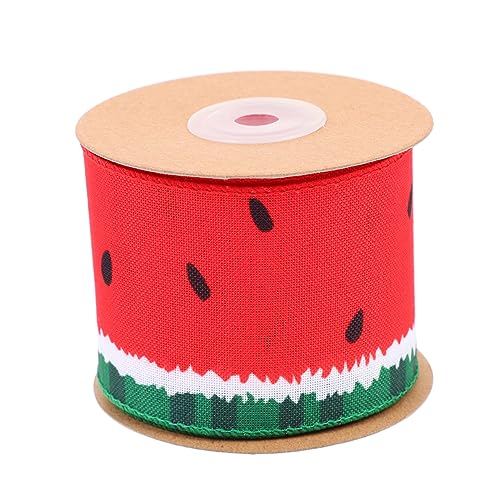 BELLIFFY 1 Rolle Wassermelonenband DIY dekoratives Band Frühlingsgeschenke Outdoor-Dekor Osterpartyband pailettenband geschenkband Band zum Basteln dekorative Bänder Polyester von BELLIFFY