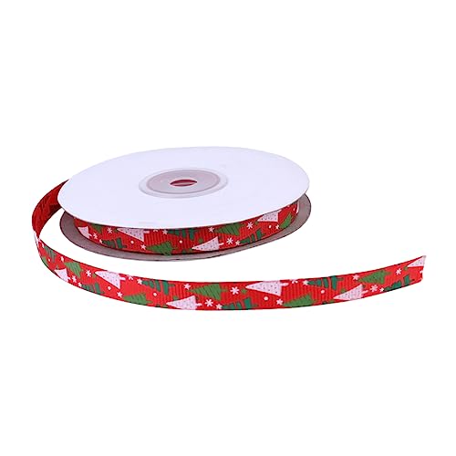 BELLIFFY 1 Rolle Weihnachtsgeschenkband Dekoband Polyesterband Für Geschenkverpackung 1cm Breites Farbiges Weihnachtsbaum 25 Yards Ideal Für Festtagsdekoration Und von BELLIFFY