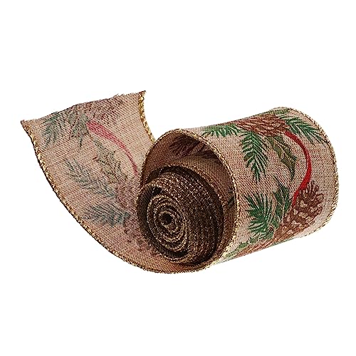 BELLIFFY 1 Rolle buntes Tütenfüller für Weihnachtsfeiern Strauß Zubehör DIY Sackleinenband seidenband ribbon Blumenband seidenbänder Verpackungsband Geschenkband verpacken Stoff Coffee von BELLIFFY