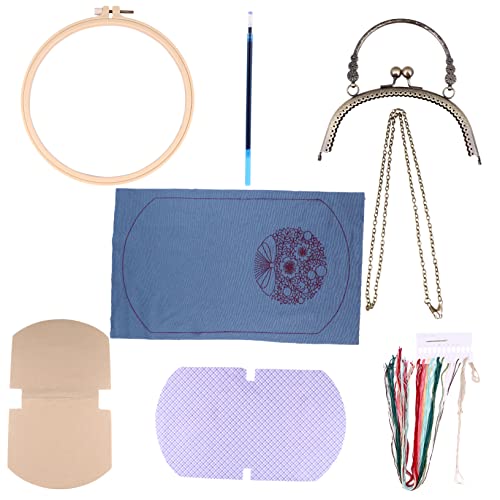 BELLIFFY 1 Satz DIY-Material-Kit Taschenherstellungsset Stickerei-Geldbörsen-Kit Bausätze repair kit embroidery set Flickzeug Umhängetaschen Werkzeuge für Schulterhandtaschen Stoff Violett von BELLIFFY