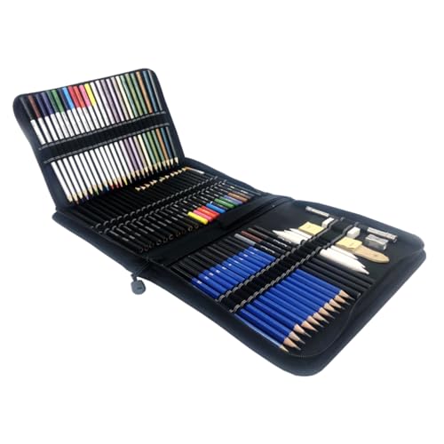 BELLIFFY 1 Satz Farbblei-Set Bleistifte Bleistift für Kunstmalerei Kohlestifte buntstifte set farbstifte set holzbausatz Professionelle Skizzierstifte Zeichenstifte-Kit Plastik Black von BELLIFFY