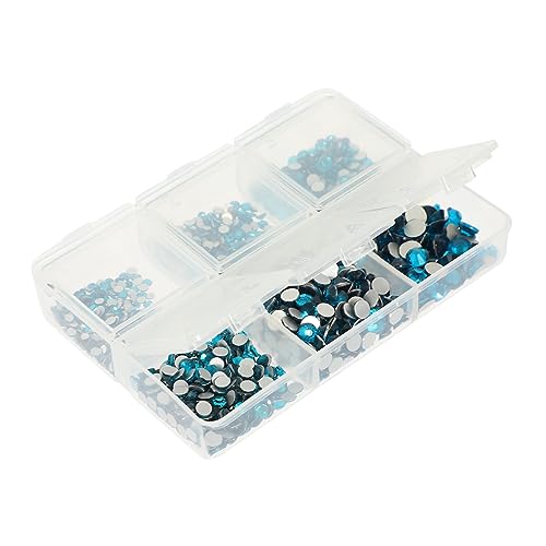 BELLIFFY 1 Satz Flache Strass-Accessoires bastelzeug craft Nagelkunst Zubehör Grußkarten Strasssteine ​​zum Basteln DIY-Maniküre-Anhänger Nailart-Strasssteine DIY nail art zubehör Glas Blue von BELLIFFY