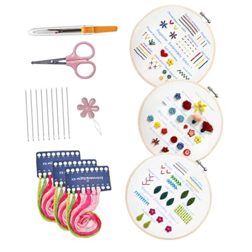 BELLIFFY 1 Satz Kreuzstich Stickwerkzeug Handgefertigtes Kunsthandwerk Stickerei-kits Gestempelte Stickpackungen Kreuzstich- Kreatives Stickset Stickerei-diy-kit Polyester von BELLIFFY