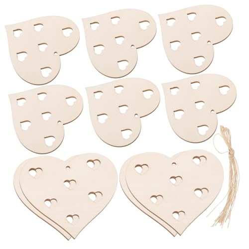 BELLIFFY 1 Satz Liebe Holzspan-Anhänger schlafzimmerdeko dekoration weihnachten valentines day dessous hochzeitsdeko bastelzeug basteln Herz Holzscheibe bastelmaterial selber machen hölzern von BELLIFFY