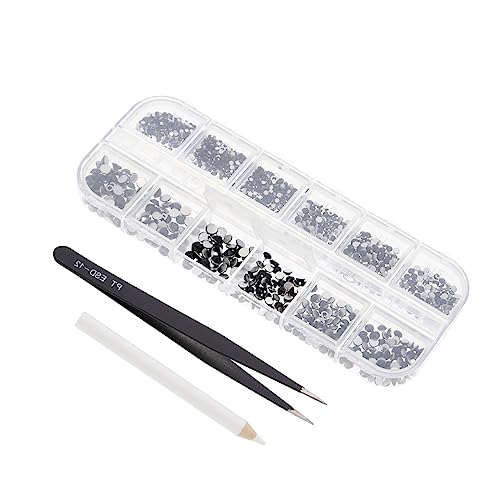 BELLIFFY 1 Satz Make-up mit Strass nail decoration nagelbeißer stop Nagelkunst Bling Strasssteine Mädchen DIY Maniküre Ornamente nagel schmuck dekor DIY-Maniküre-Dekore Plastik Black von BELLIFFY