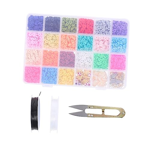 BELLIFFY 1 Satz Schmuckzubehör Stirnbandmaterial selber machen Halskette lose Perle Buchstaben-Halskette hand schmuck perlenkasten exquisite Abstandsperlen Schmuck lose Perlen Polymer-Ton von BELLIFFY