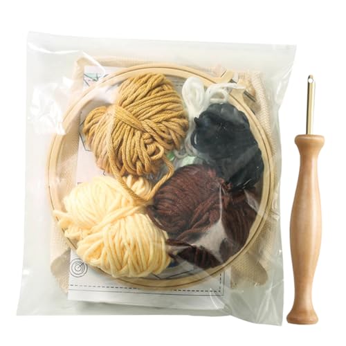 BELLIFFY 1 Satz Stanzstickset Für Anfänger Stickrahmen Stickerei-starter-kit Mit Muster Kreuzstichpackungen Formenbausatz Stich-kits Bausätze Garnteppich Stanzwerkzeug Stickerei-basis-kit von BELLIFFY