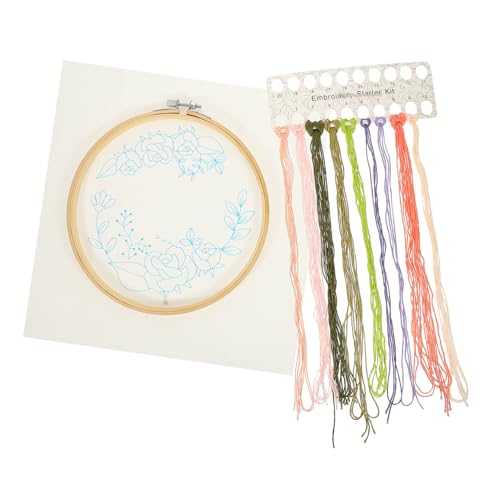 BELLIFFY 1 Satz Stickerei-Kit embroidery kit embroidery set gestempelte Stickpackungen Blumenstichpackung Kreuzstichpackungen für Erwachsene Kreuzstich-Set Stickmaterialien Plastik von BELLIFFY