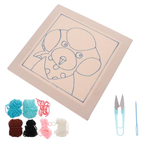 BELLIFFY 1 Satz Stickereizubehör Stanznadel-starter-kit Kunst- Und Bastelset Stickzubehör Nadelkunst-kit Handgefertigte Stickmaterialien Stickset Für Kinder Stickerei-kits Punch-nadel-kit von BELLIFFY