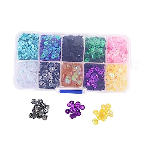 BELLIFFY 1 Schachtel Dekorative Fischs chuppen Pailletten Paillettenmaterial selber machen Bulk lose Pailletten sequin stickrahmen Kleidung Pailletten Bastelzubehör zum Selbermachen Plastik von BELLIFFY