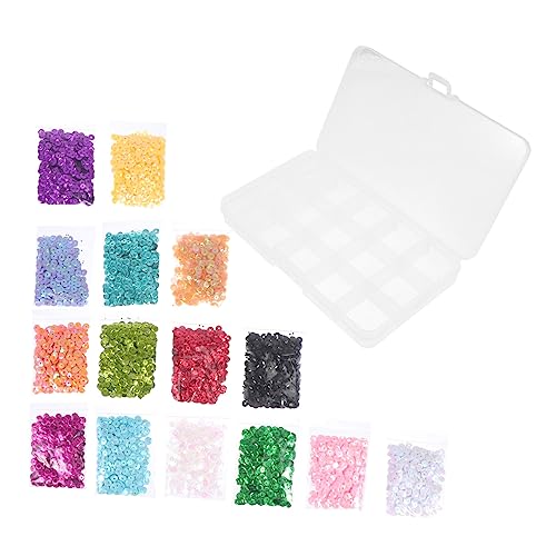 BELLIFFY 1 Schachtel Dekorative Fischs chuppen Pailletten handgefertigte Kleidungsaccessoires Mini lose Pailletten sequin pailletten basteln Handicrafts Plastik Pailletten Pailletten-Dekore von BELLIFFY