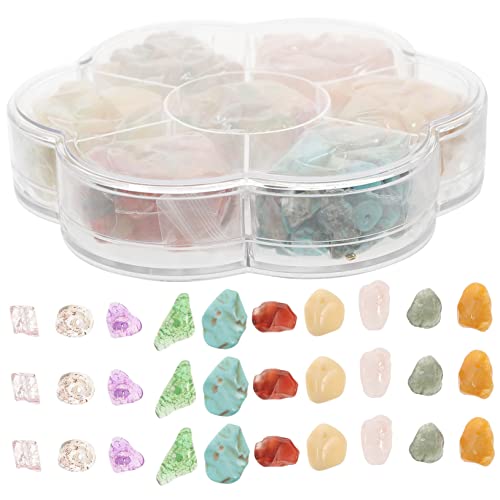 BELLIFFY 1 Schachtel Unregelmäßiger Kies Einzigartig Labret-schmuck Chip-stein-perlen Unregelmäßige Edelsteine Fishbowl-perlen Material Zur Schmuckherstellung Unregelmäßige Perle Diy-perlen von BELLIFFY