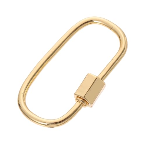 BELLIFFY 1 Stück Schmuck Gliederschnalle Schmuck Halskette Karabiner Charm Gold Schlüsselanhänger Zubehör Schlüsselanhänger Halskette Schlüsselanhänger Karabiner Schloss Charm Halskette von BELLIFFY