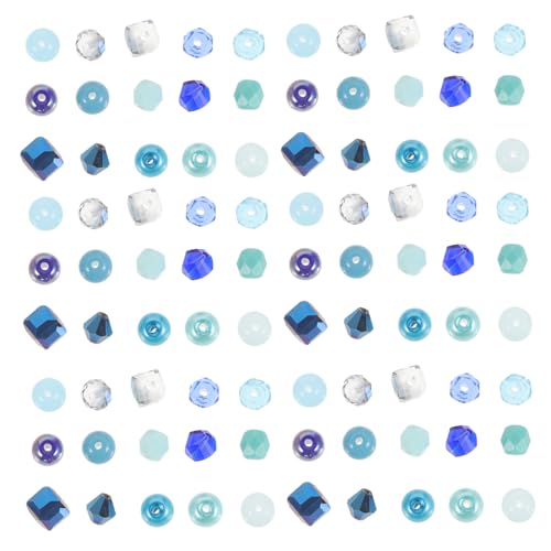 BELLIFFY 1 Verschiedene Perlen für die Schmuckherstellung Kaugummikugeln DIY-Perlen DIY Perlen Masse beads for bracelets kristallperlen ballrinas kleine Acrylperlen Große Acrylperlen Blue von BELLIFFY