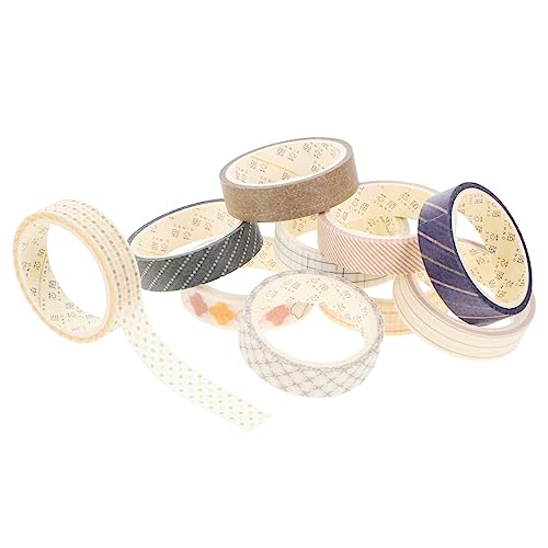 BELLIFFY 10 Rollen Washi-Tape the washi tape bastelzubehör bastelbedarf Dekoband Geschenkbänder farbiges Klebeband Sammelalbum weihnachtsdeko Tagebuchband Scrapbook- Japanisches Papier von BELLIFFY