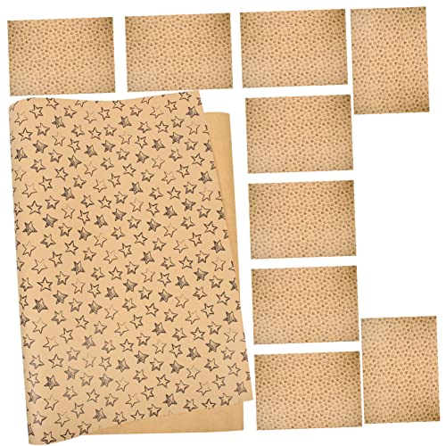 BELLIFFY 10 Stück Blätter Kraft-geschenkpapier Geburtstag Verpackungspapier Braunes Geschenkpapier Geschenkverpackungspapier Braune Packpapiere Buch Verpackungspapier Kraftpapier von BELLIFFY