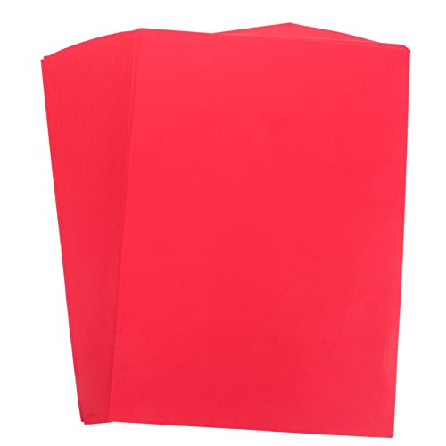 BELLIFFY 100 Blatt farbiges A4-Papier A4 Druckerpapier weißes Baupapier farbiges papier selber machen origami DIY papier Druckpapiere kreativpapier paketpapier DIY-Material Malmaterial rot von BELLIFFY