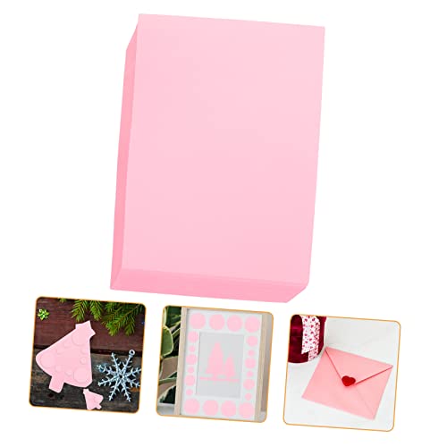 BELLIFFY 100 Blatt farbiges A4-Papier Schreibmaschinenpapier farbiges Faltpapier Malpapier origami DIY papier kreativpapier paketpapier DIY-Werkzeuge druckpapiere selber machen Rosa von BELLIFFY