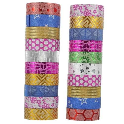 BELLIFFY 100 Rollen Glitzerband Kunsthandwerk Klebeband Klassische Thematische Aufkleber Diy Dekorplaner Retro- Dekoratives Abdeckband Washi-klebeband Retro-aufkleber Diy-bänder Papier von BELLIFFY