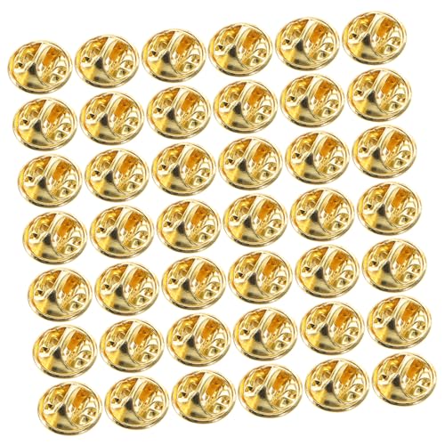 BELLIFFY 100 Stk Pin-Schmetterlingshut Modischer Schlüsselanhänger Herz-Wurstwarenbrett Anstecknadel Krawattenklammern blaue Broschennadel Broschen für Baskenmützen Pin Sperre Kupfer Golden von BELLIFFY