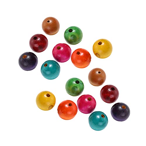 BELLIFFY 100 Stück Runde Farbige Holzperlen 18 Mm Für DIY Bastelprojekte Kreatives Schmuckzubehör Ideal Für Kinder Und Bastelenthusiasten Perfekt Zum Auffädeln Und Gestalten von BELLIFFY